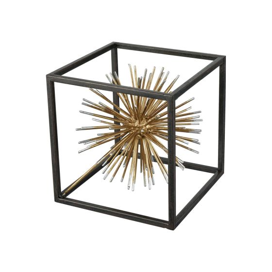 Gold Orb with Cube - sm