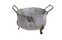 Galvanized Footed Urn