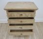4 Drawer Natural Side Table