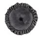 Slate Ruffled Velvet Pillow
