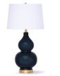 Blue and Gold Leaf Table Lamp