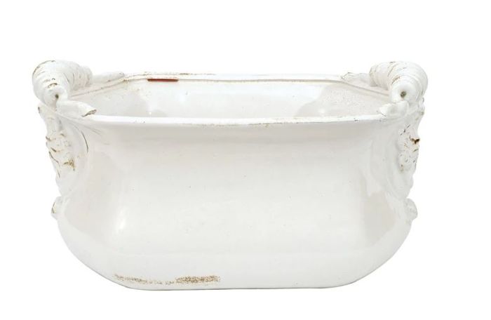 White Terracotta Cachepot