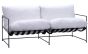 Off White & Black Two Seat Sofa