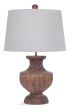 Distressed Brown Wood Lamp