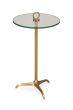 Brass & Glass Round Side Table