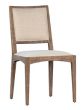 Linen Square Back Dining Chair