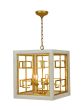 Gold & White Pendant Lantern