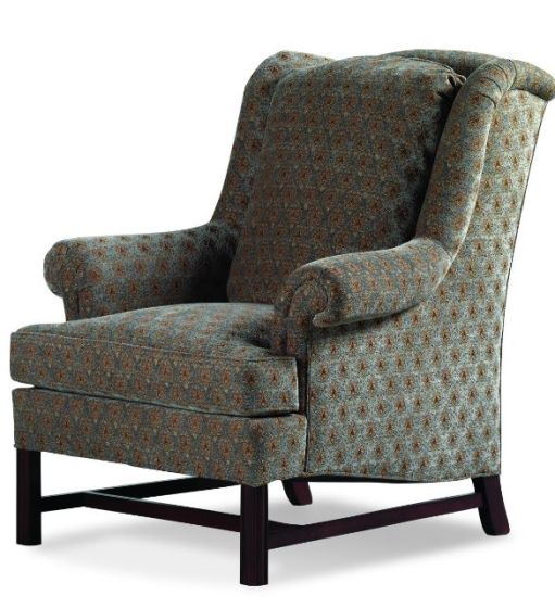 Wheat Chippendale Wing Chair