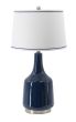 Glossy Blue Bottle Table Lamp