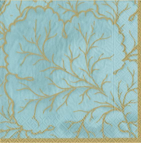 Gilded Majolica Aqua Cocktail