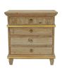 4 Drawer Natural Side Table
