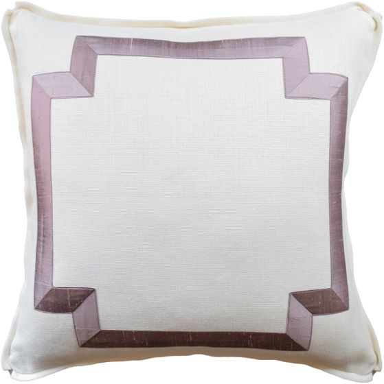 Aegean Ivory Fretwork Pillow