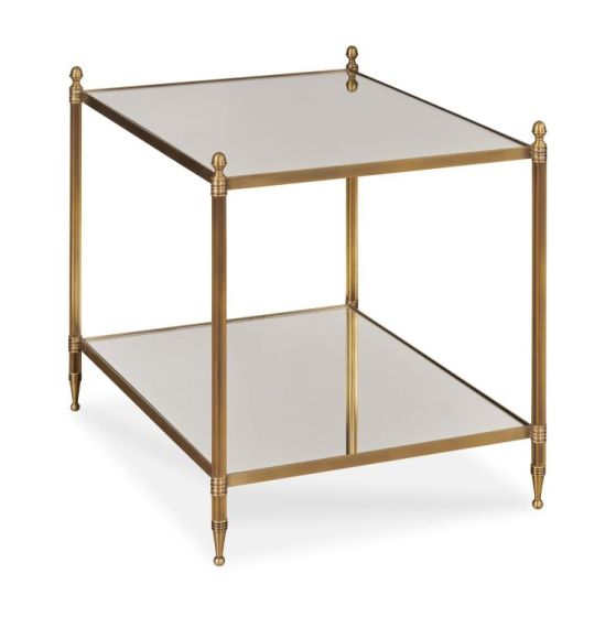 Brass & Mirror Side Table