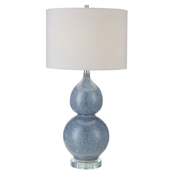 Misty Blue Ceramic Lamp