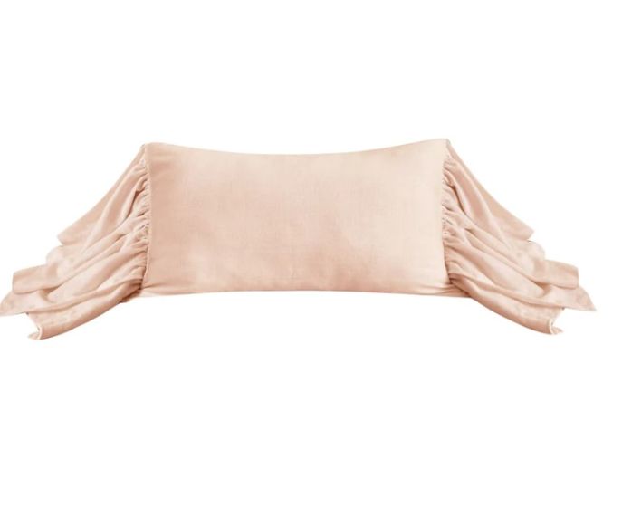 Blush Long Ruffled Pillow