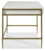 3-Drawer Pearl Finish Desk