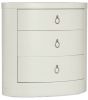 Oval White Stone Top Nightstand