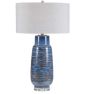 Indigo Blue Drip Glaze Lamp
