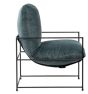 Blue Velvet & Metal Arm Chair