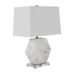Faceted Alabaster Table Lamp