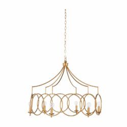 Elegant Gold Hoop Chandelier