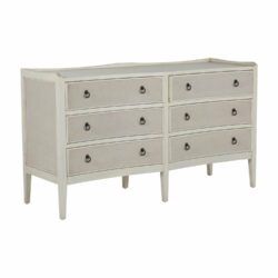 Antique Cream 6 Drawer Chest