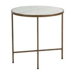 Marble-Top Round Coffee Table