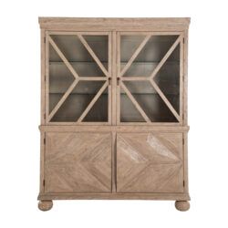 Wood Cabinet with Bun Feet