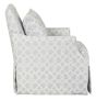 Ivory Track Arm Swivel Chair