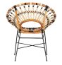 Black & White Rattan Chair