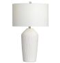 Rippled White Ceramic Lamp