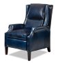 Blue Leather Greyson Recliner