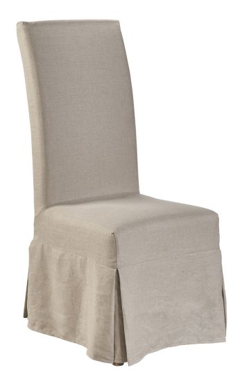 Floor Length Slipcovered Chairs