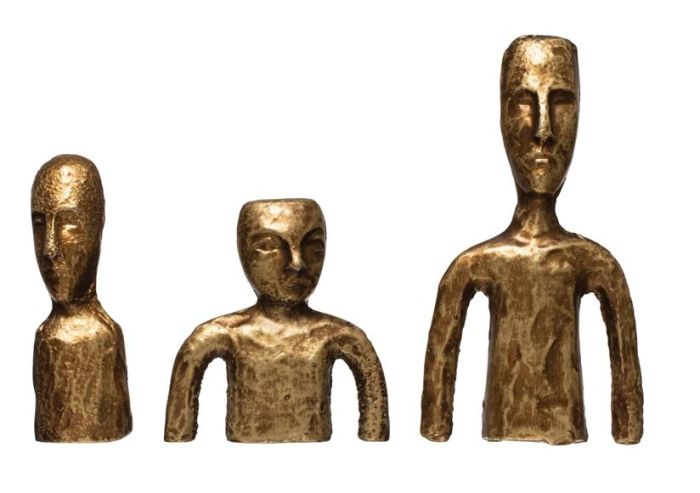 Antique Gold Cast Iron Figures
