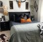 Gray Suede Lumbar Pillow