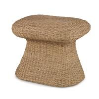 Woven Water Hyacinth Ottoman
