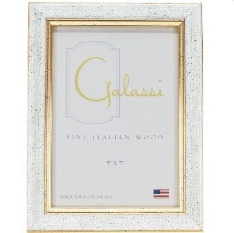 White & Gold Speckled 4x6 Frame