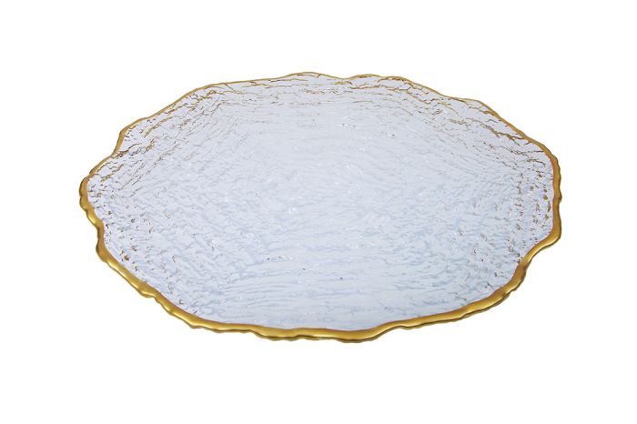 Textured Gold Edge Charger