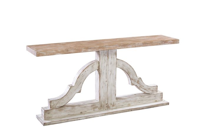 White Washed Bracket Console