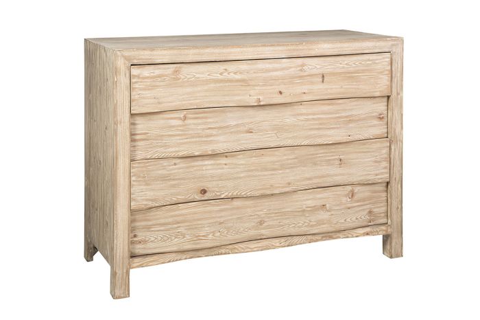 Wavy Wood 4 Drawer Chest