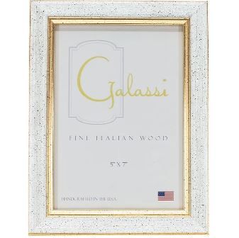 White & Gold Speckled 5x7 Frame