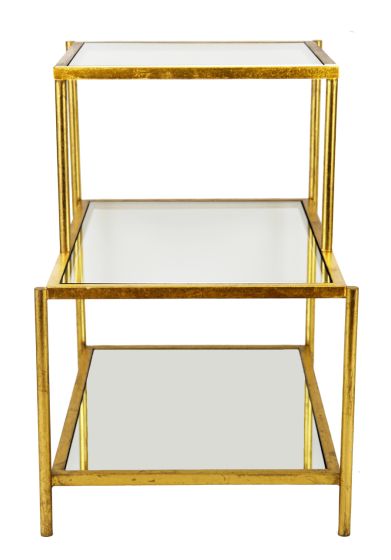 Gold and Glass 3 Step Table
