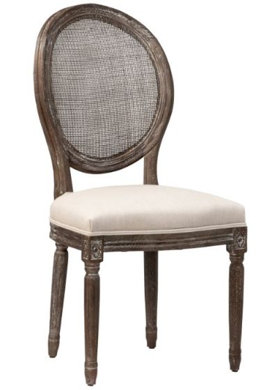 Dark Cane Back Dining Chair