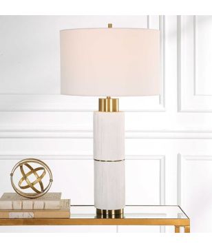 White & Gold Table Lamp