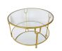 Small Gold Round Coffee Table