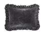 Slate Ruffled Oblong Pillow