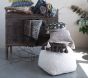 Woven Cotton Boucle Pouf