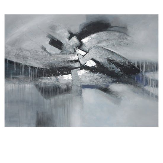 Silver and Black Oversized Art