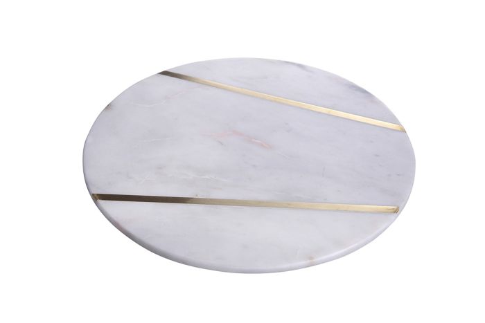 Medium Marble and Brass Plate
