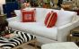 White Slipcovered King Sofa